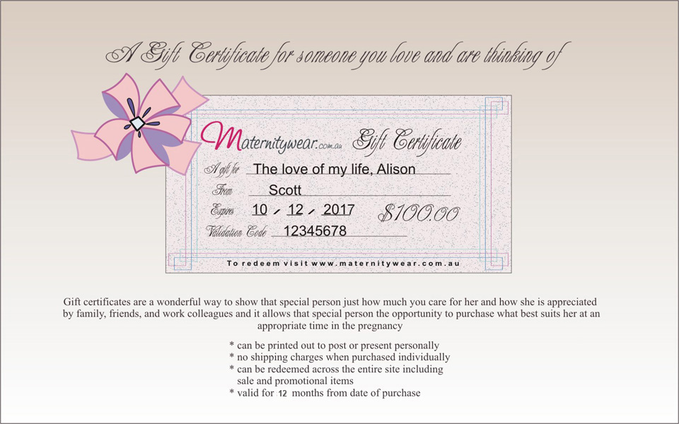 Maternitywear Gift Certificate